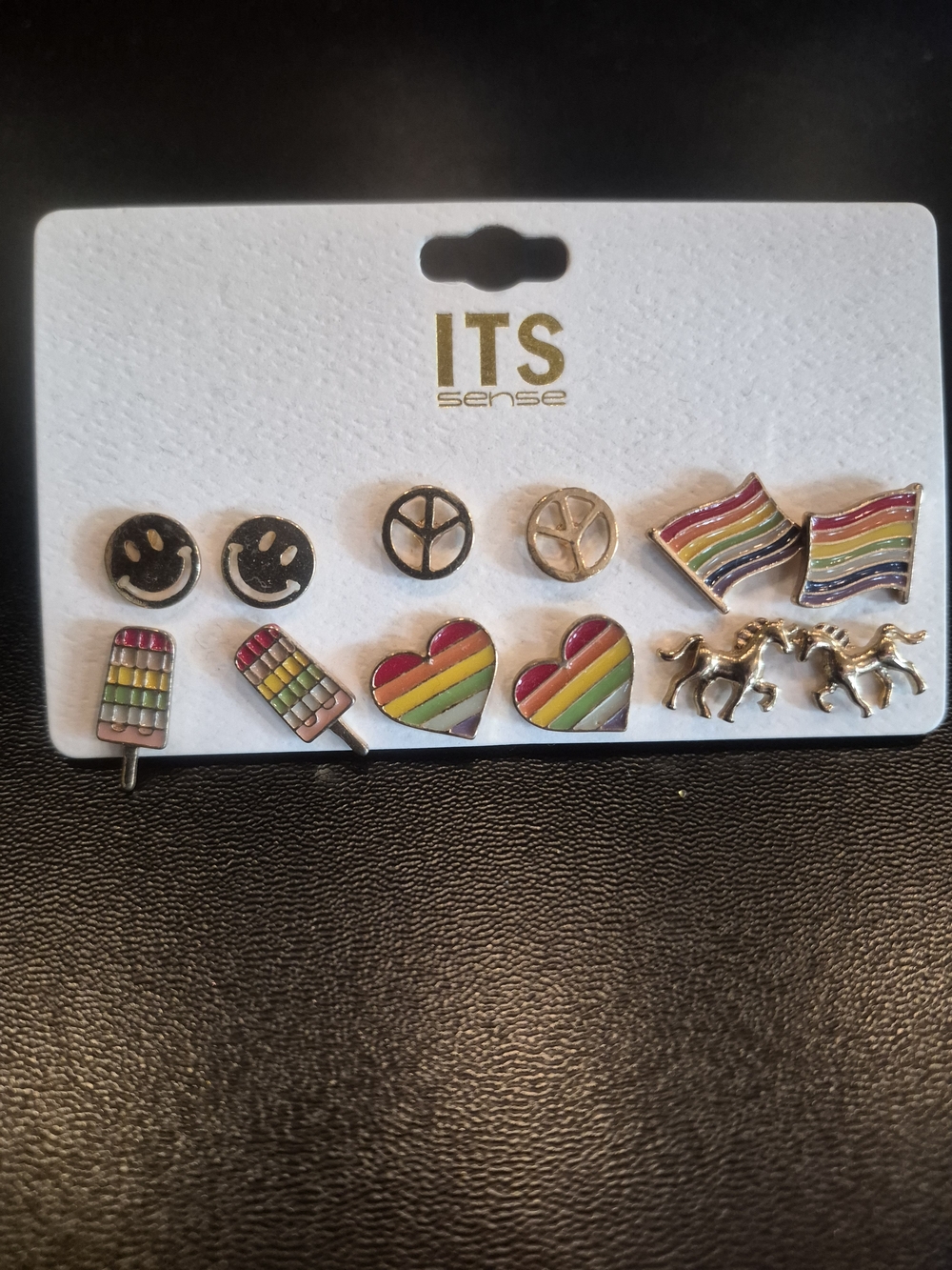 Colorful Novelty Earring Set – 6 Pairs 🦄✨